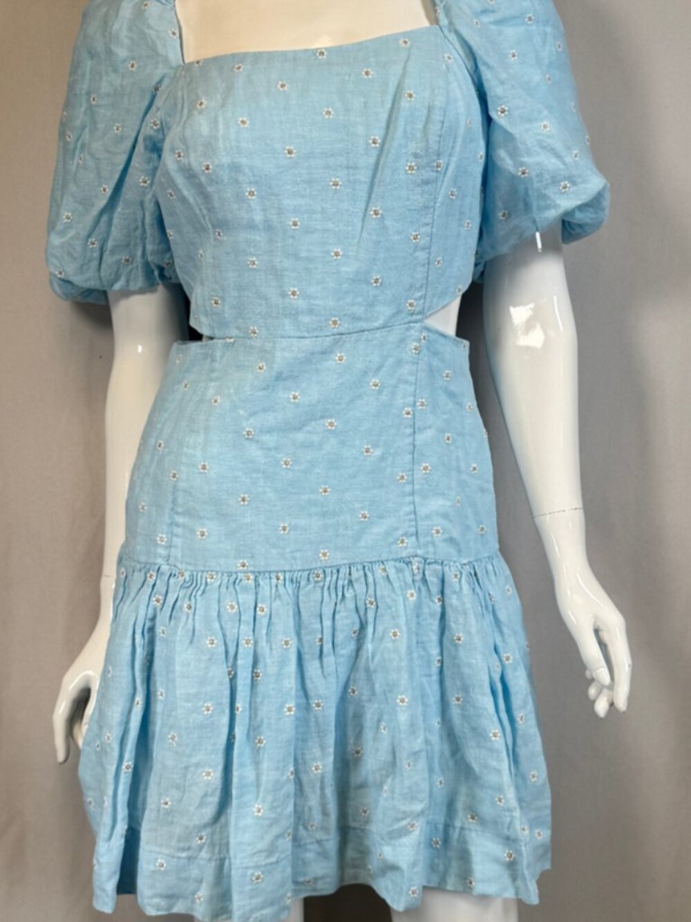 NWT Lilly Pulitzer Kylanne Embroidered Linen Short Dress Hydra Blue Size 2